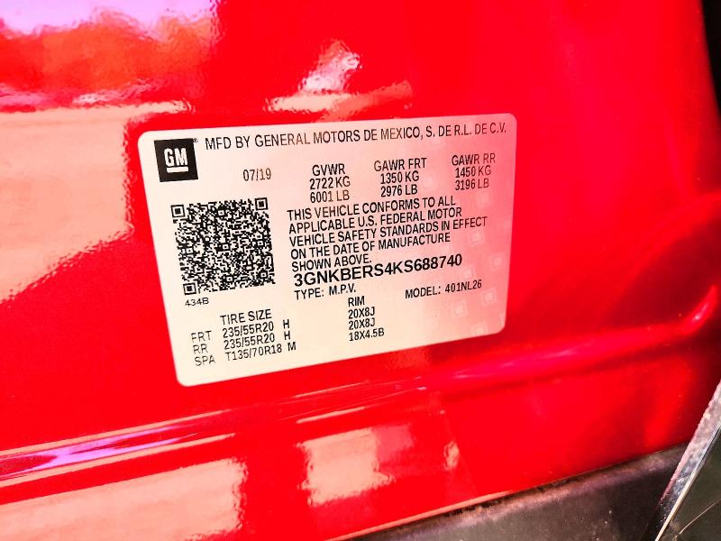 Aukcja sprzedaży 2019 Chevrolet Blazer, vin: 3GNKBERS4KS688740, numer aukcji: 50388486