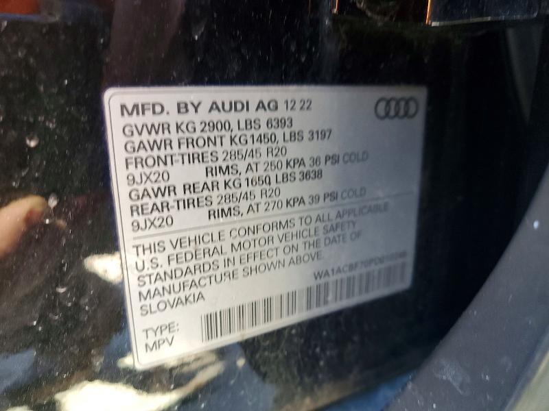 Aukcja sprzedaży 2023 Audi Q7, vin: WA1ACBF70PD010245, numer aukcji: 48302956