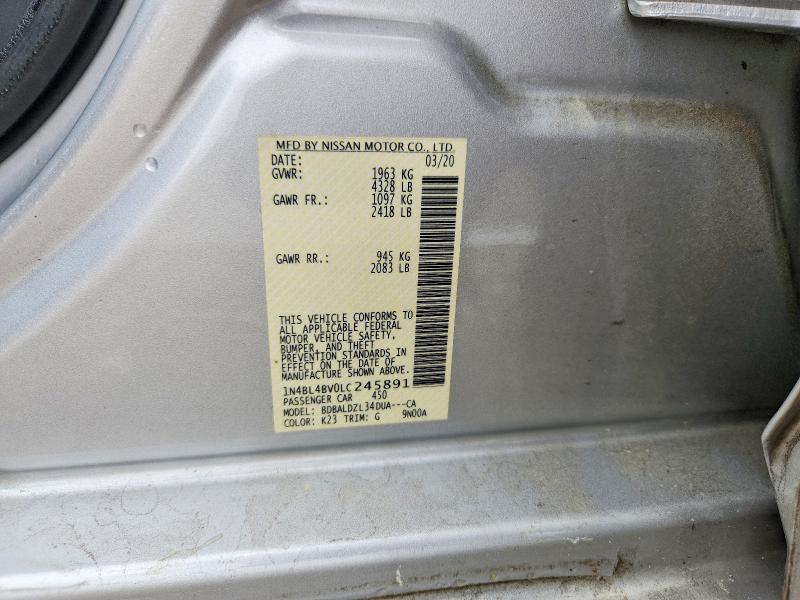 51375316 :رقم المزاد ، 1N4BL4BV0LC245891 vin ، 2020 Nissan Altima مزاد بيع
