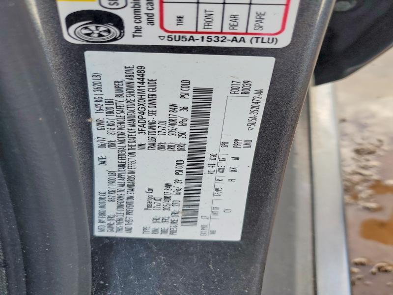 2017 Ford Fiesta მანქანა იყიდება აუქციონზე, vin: 3FADP4GX0HM144489, აუქციონის ნომერი: 49582666
