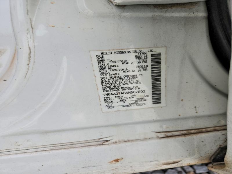 Продажа на аукционе авто 2005 Nissan Titan, vin: 1N6AA07A65N507802, номер лота: 51667016