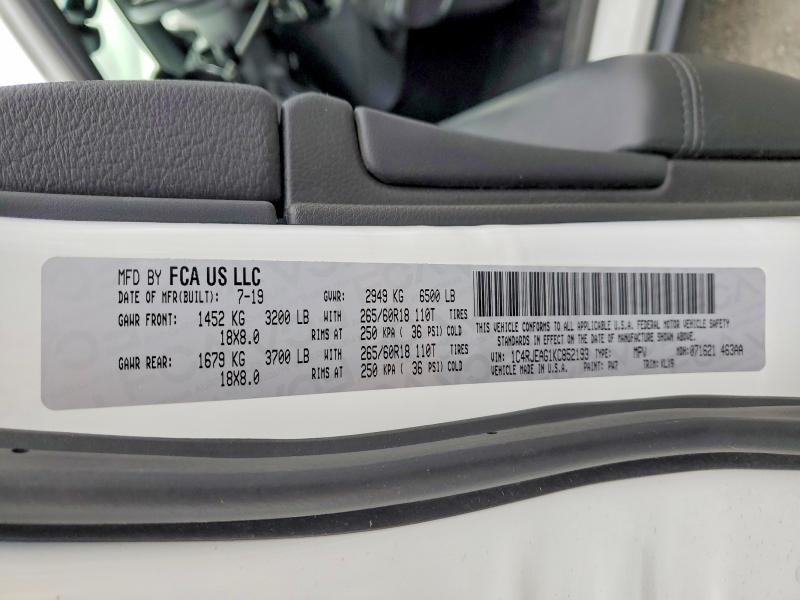 Продажа на аукционе авто 2019 Jeep Grand Cherokee, vin: 1C4RJEAG1KC852193, номер лота: 50679346