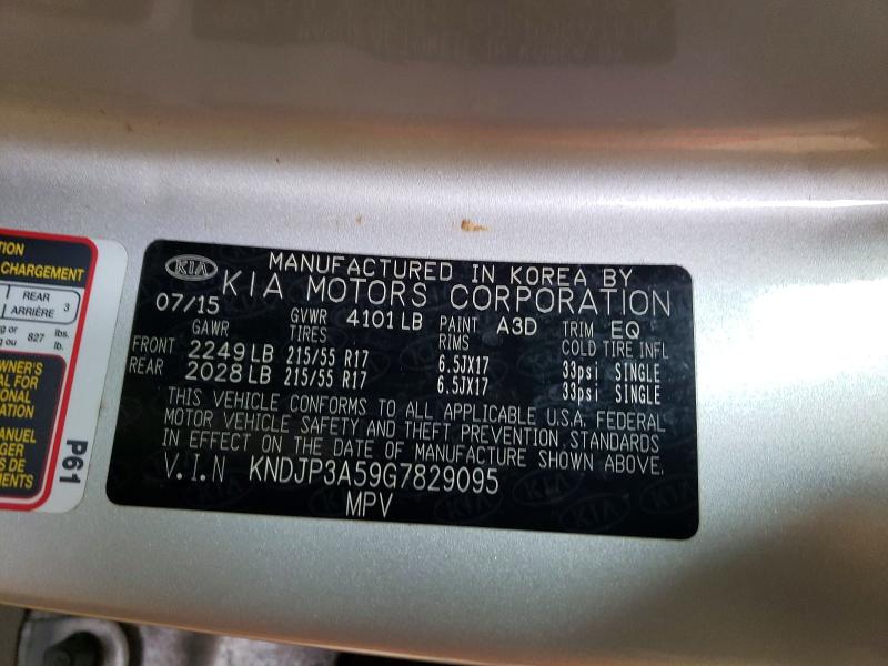 49775776 :رقم المزاد ، KNDJP3A59G7829095 vin ، 2016 Kia Soul مزاد بيع