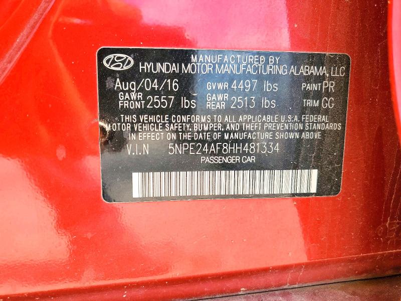 Продаж на аукціоні авто 2017 Hyundai Sonata, vin: 5NPE24AF8HH481334, номер лоту: 50603446