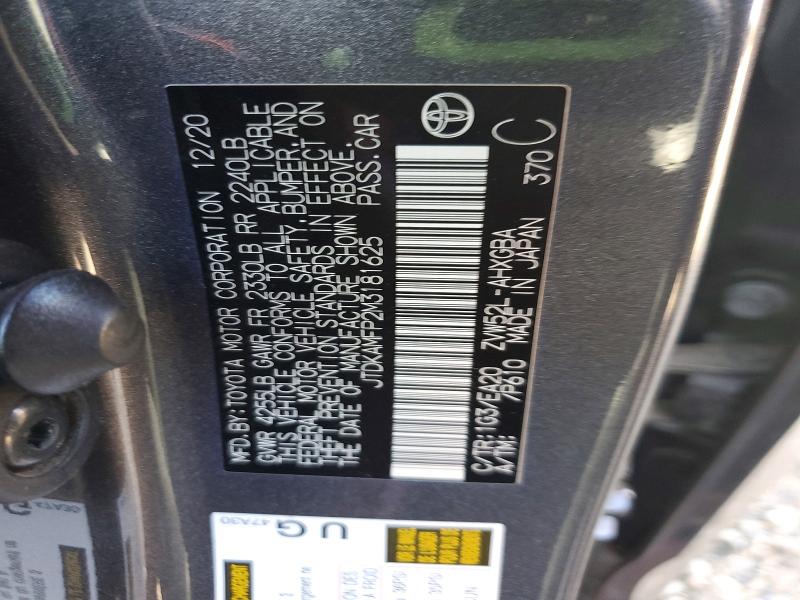 51128096 :رقم المزاد ، JTDKAMFP2M3181625 vin ، 2021 Toyota Prius Prime مزاد بيع
