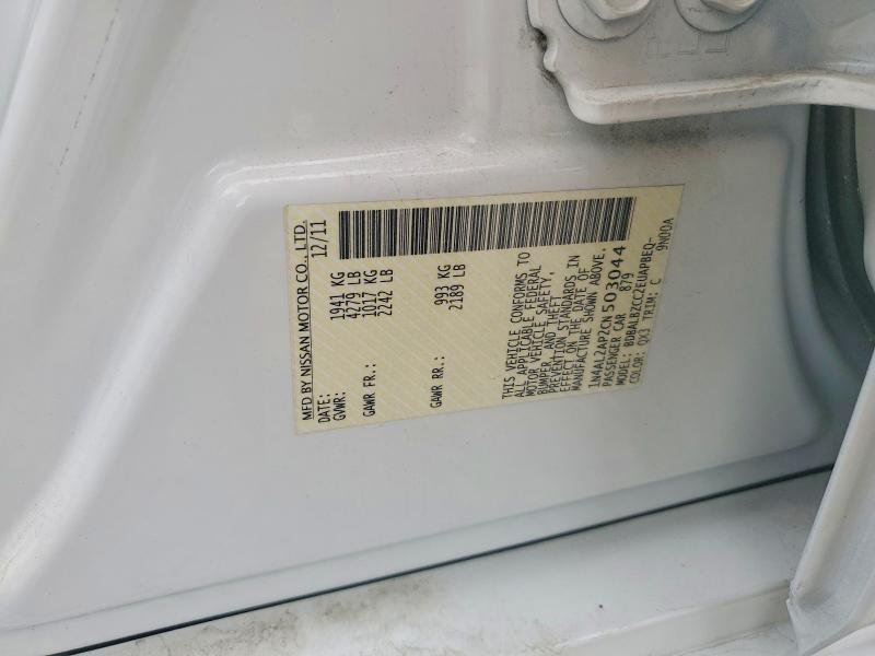49805186 :رقم المزاد ، 1N4AL2AP2CN503044 vin ، 2012 Nissan Altima مزاد بيع