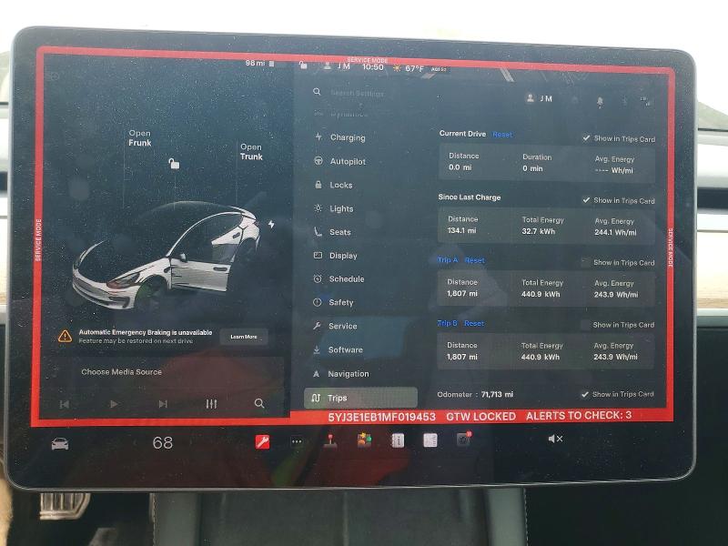 Aukcja sprzedaży 2021 Tesla Model 3, vin: 5YJ3E1EB1MF019453, numer aukcji: 49619016