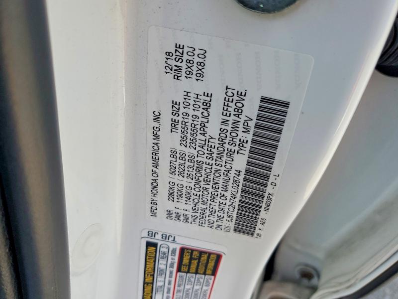 2019 Acura Rdx მანქანა იყიდება აუქციონზე, vin: 5J8TC2H74KL028744, აუქციონის ნომერი: 48426526
