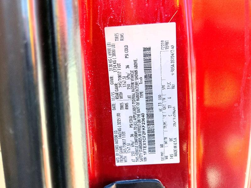 Продаж на аукціоні авто 2015 Ford F150, vin: 1FTEX1CF2FKF23640, номер лоту: 51770056