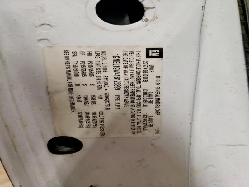 2001 Chev Astro მანქანა იყიდება აუქციონზე, vin: 1GNEL19W41B126899, აუქციონის ნომერი: 51503736