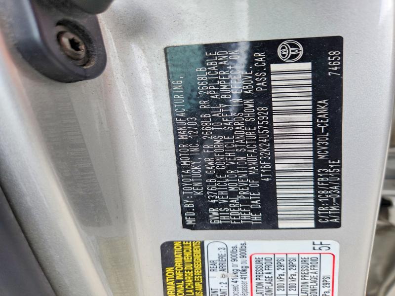 Aukcja sprzedaży 2004 Toyota Camry, vin: 4T1BF32K24U575928, numer aukcji: 51679596