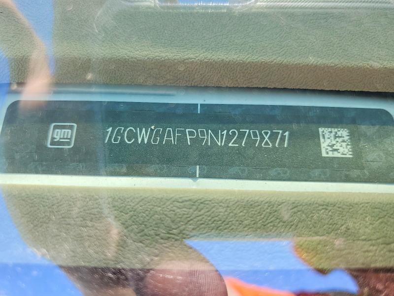 Aukcja sprzedaży 2022 Chev Express G2500, vin: 1GCWGAFP9N1279871, numer aukcji: 49762256