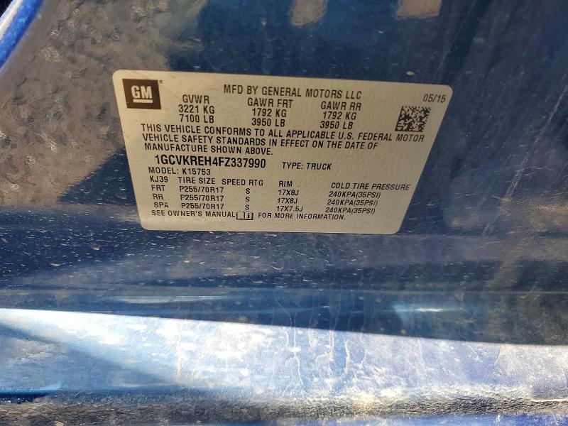 Продажа на аукционе авто 2015 Chevrolet Silverado, vin: 1GCVKREH4FZ337990, номер лота: 49599636