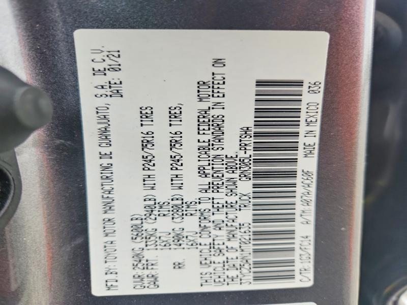 51514796 :رقم المزاد ، 3TYCZ5AN1MT021635 vin ، 2021 Toyota Tacoma مزاد بيع