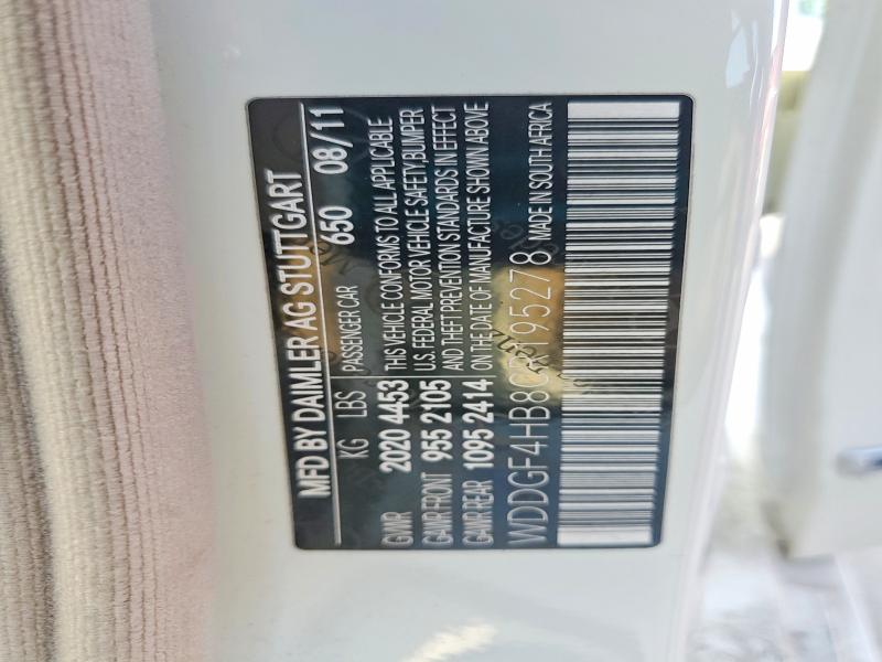 Aukcja sprzedaży 2012 Mercedes-benz C, vin: WDDGF4HB8CR195278, numer aukcji: 48796756