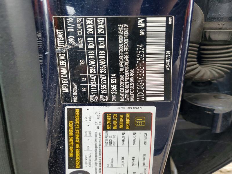 Продажа на аукционе авто 2016 Mercedes-benz Glc, vin: WDC0G4KB2GF052524, номер лота: 49686636