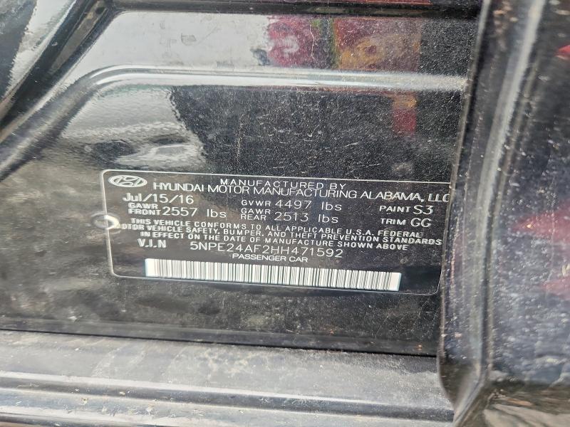 Продаж на аукціоні авто 2017 Hyundai Sonata, vin: 5NPE24AF2HH471592, номер лоту: 48247236