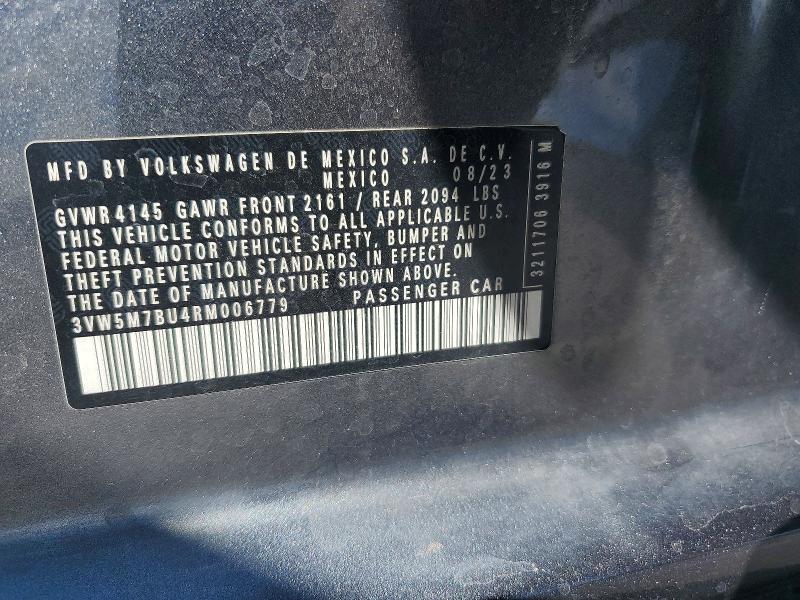 49020876 :رقم المزاد ، 3VW5M7BU4RM006779 vin ، 2024 Volkswagen Jetta مزاد بيع