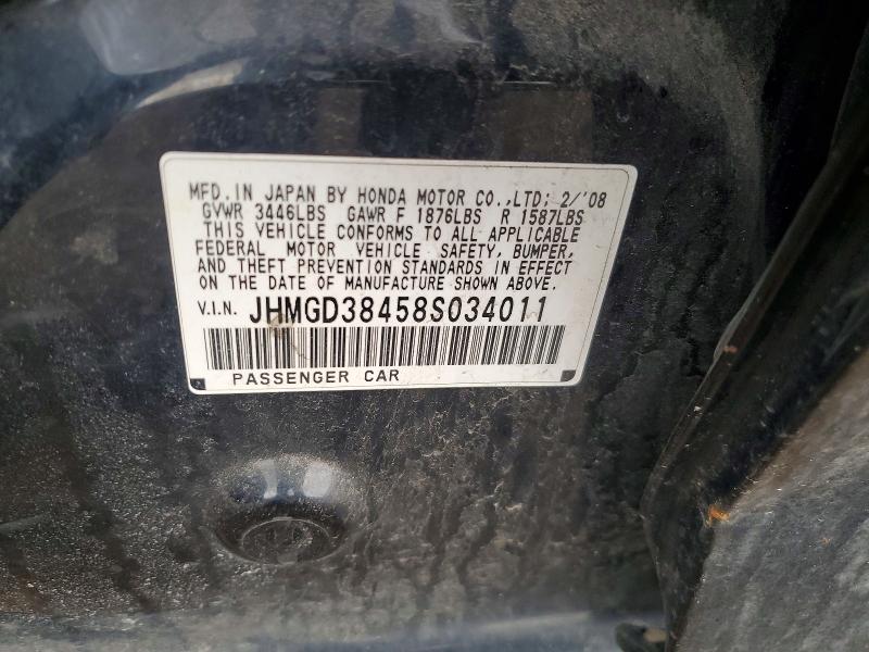 Продаж на аукціоні авто 2008 Honda Fit, vin: JHMGD38458S034011, номер лоту: 48759486