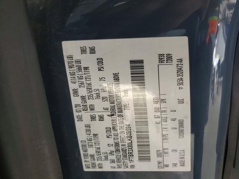 55084456 :رقم المزاد ، 1FTBR3X80LKB09594 vin ، 2020 Ford Transit مزاد بيع