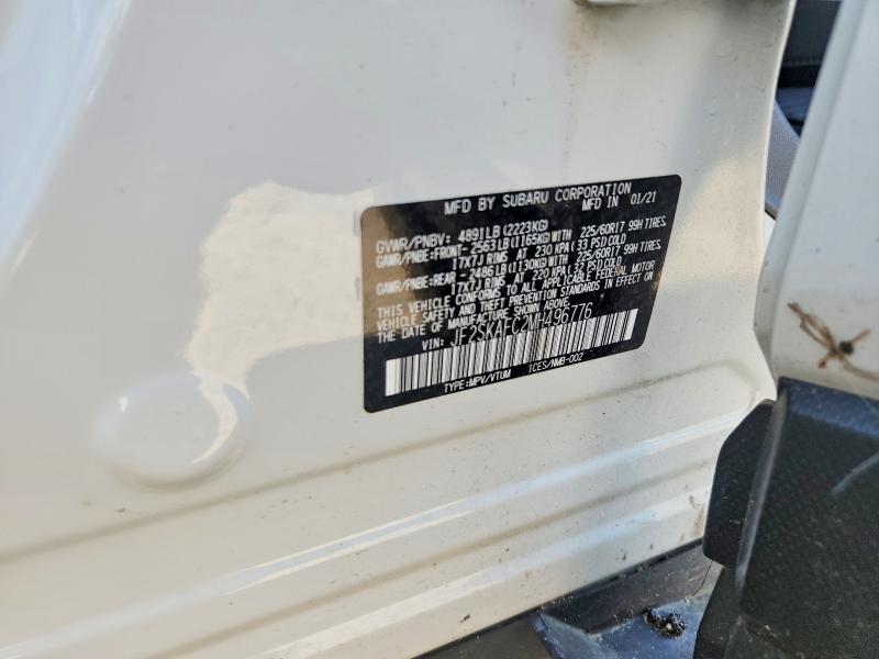 Aukcja sprzedaży 2021 Subaru Forester, vin: JF2SKAFC2MH496776, numer aukcji: 50193736