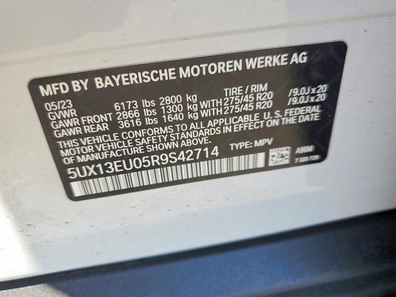 51133406 :رقم المزاد ، 5UX13EU05R9S42714 vin ، 2024 Bmw X5 مزاد بيع