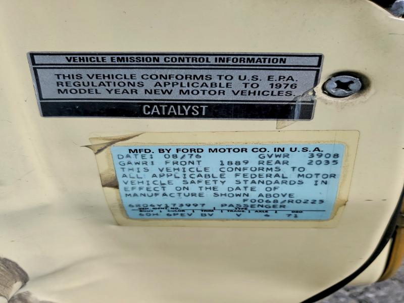 50317326 :رقم المزاد ، 6R04Y173997 vin ، 1976 Ford Mustang Ii مزاد بيع