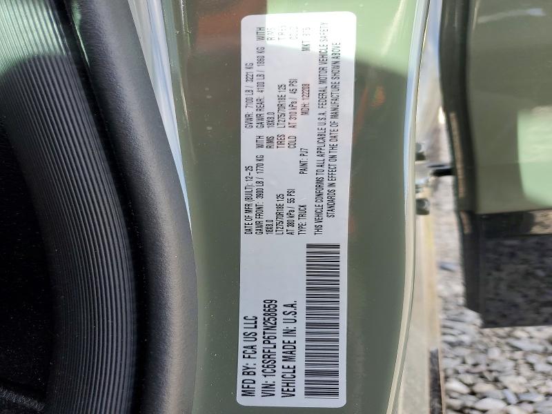 2026 Ram 1500 მანქანა იყიდება აუქციონზე, vin: 1C6SRFLP6TN258659, აუქციონის ნომერი: 48977876