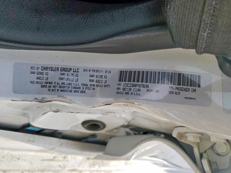 Aukcja sprzedaży 2015 Chrysler 200, vin: 1C3CCCBB8FN578206, numer aukcji: 48713526