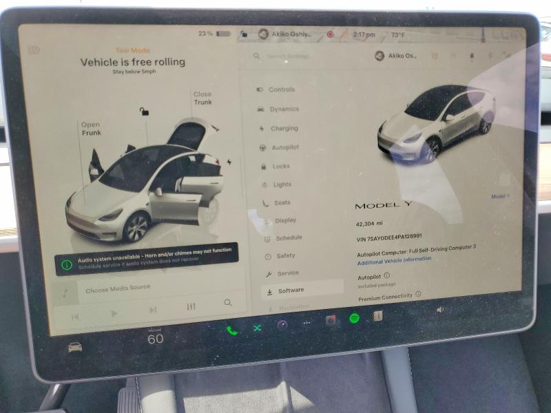 48630336 :رقم المزاد ، 7SAYGDEE4PA128991 vin ، 2023 Tesla Model Y مزاد بيع