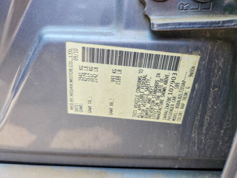 2011 Nissan Altima მანქანა იყიდება აუქციონზე, vin: 1N4AL2AP2BC107903, აუქციონის ნომერი: 52080656