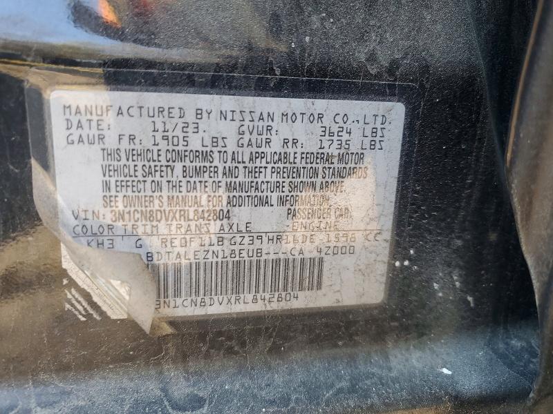 Aukcja sprzedaży 2024 Nissan Versa, vin: 3N1CN8DVXRL842804, numer aukcji: 48950486