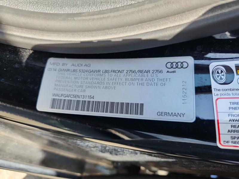 2014 Audi A6 მანქანა იყიდება აუქციონზე, vin: WAUFGAFC5EN131154, აუქციონის ნომერი: 50456216