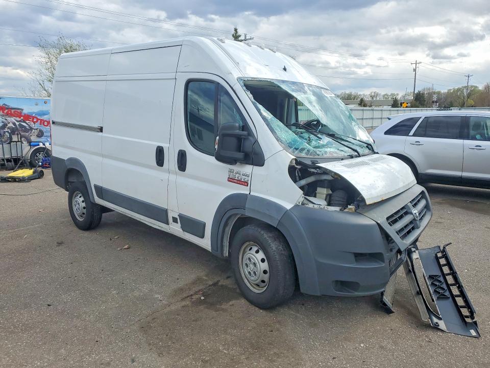 48967526 :رقم المزاد ، 3C6TRVBGXHE534644 vin ، 2017 Ram Promaster 1500 مزاد بيع