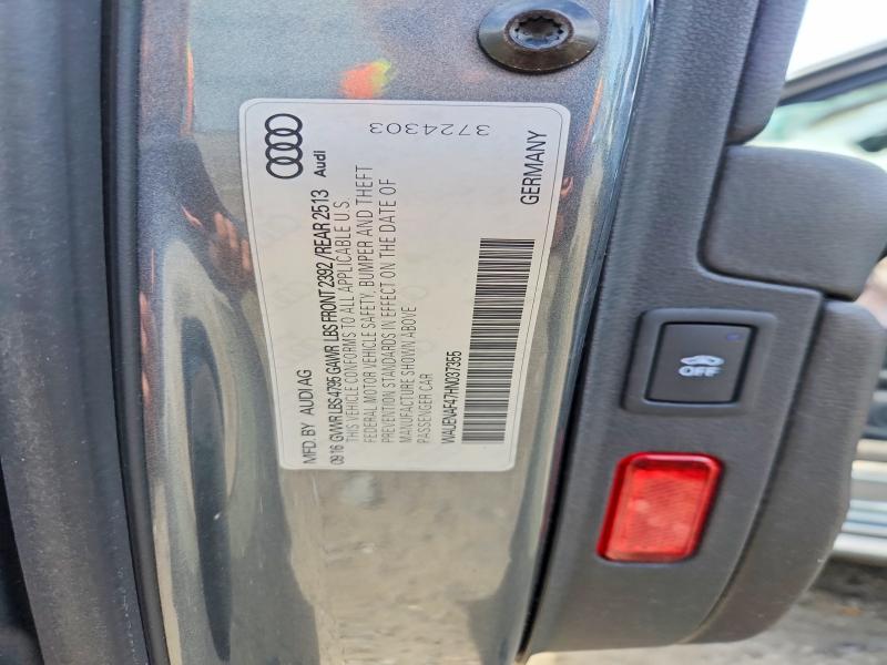 Продаж на аукціоні авто 2017 Audi A4, vin: WAUENAF47HN037355, номер лоту: 50454426
