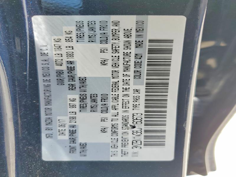 2018 Mazda 3 მანქანა იყიდება აუქციონზე, vin: 3MZBN1W38JM160673, აუქციონის ნომერი: 50977446