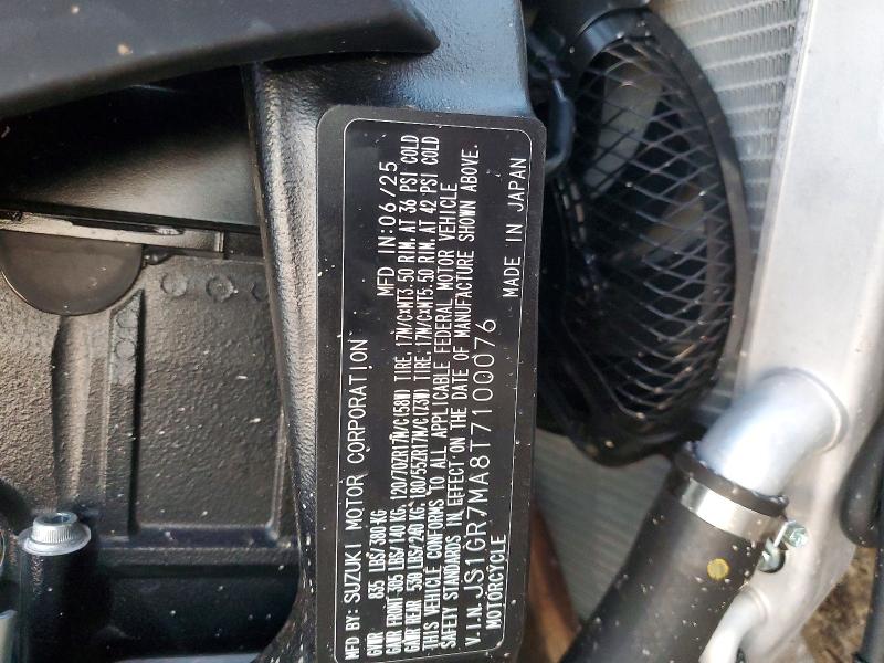 Продаж на аукціоні авто 2026 Suzuki Gsx-r750, vin: JS1GR7MA8T7100076, номер лоту: 50179786