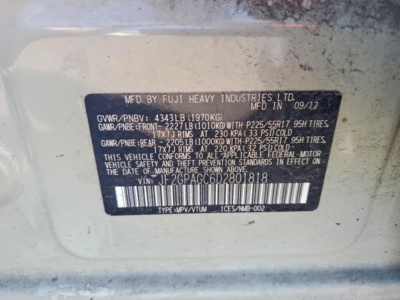 Продаж на аукціоні авто 2013 Subaru Xv Crosstrek, vin: JF2GPAGC6D2801818, номер лоту: 47983836