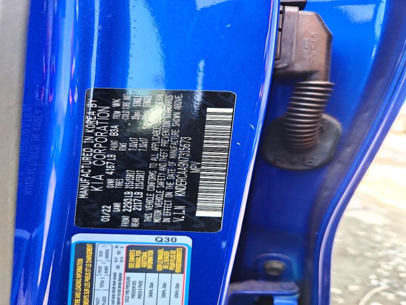 48808976 :رقم المزاد ، KNDERCAA9N7315673 vin ، 2022 Kia Seltos مزاد بيع