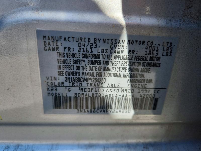 Продаж на аукціоні авто 2023 Nissan Sentra, vin: 3N1AB8CV4PY264250, номер лоту: 48344606