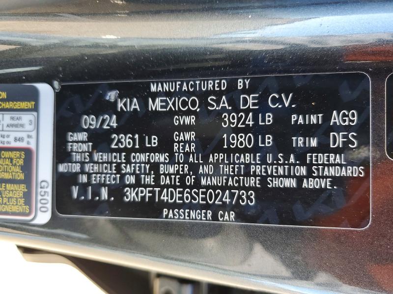Aukcja sprzedaży 2025 Kia K4, vin: 3KPFT4DE6SE024733, numer aukcji: 51378326