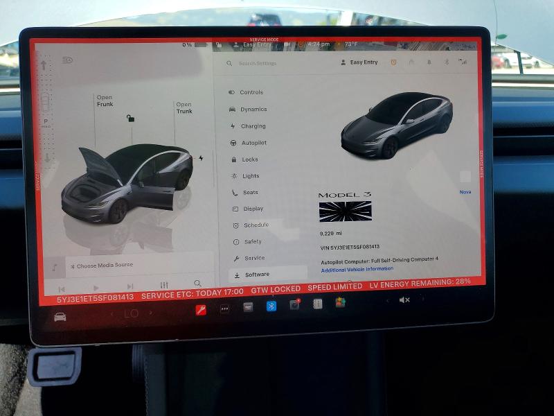 Aukcja sprzedaży 2025 Tesla Model 3, vin: 5YJ3E1ET5SF081413, numer aukcji: 51381696