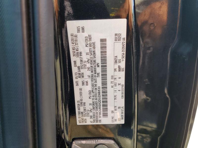 Aukcja sprzedaży 2013 Ford Escape, vin: 1FMCU0GX2DUD86533, numer aukcji: 50190056