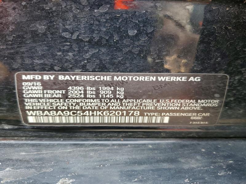 Aukcja sprzedaży 2017 Bmw 320, vin: WBA8A9C54HK620178, numer aukcji: 46455526