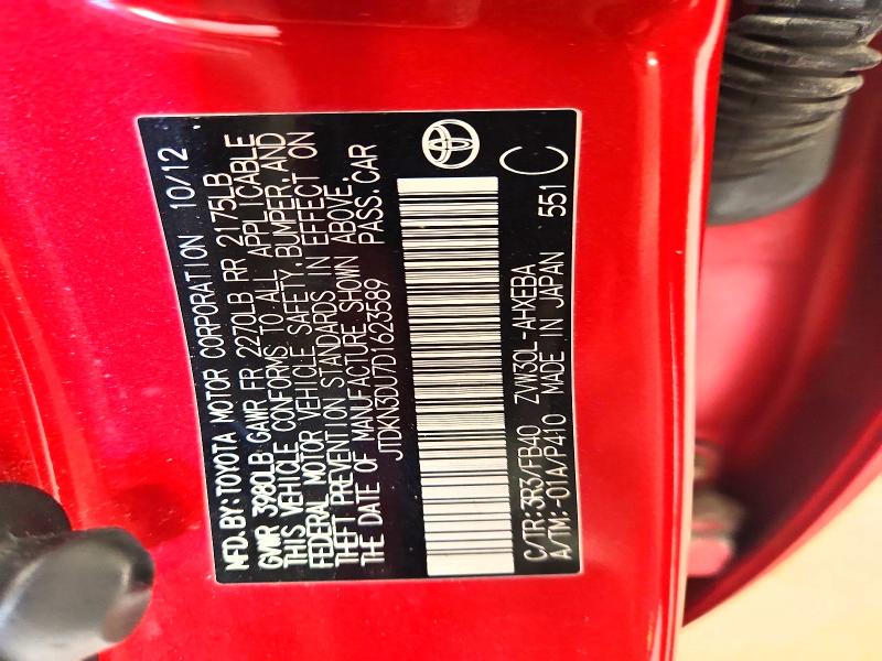 48507306 :رقم المزاد ، JTDKN3DU7D1623589 vin ، 2013 Toyota Prius مزاد بيع
