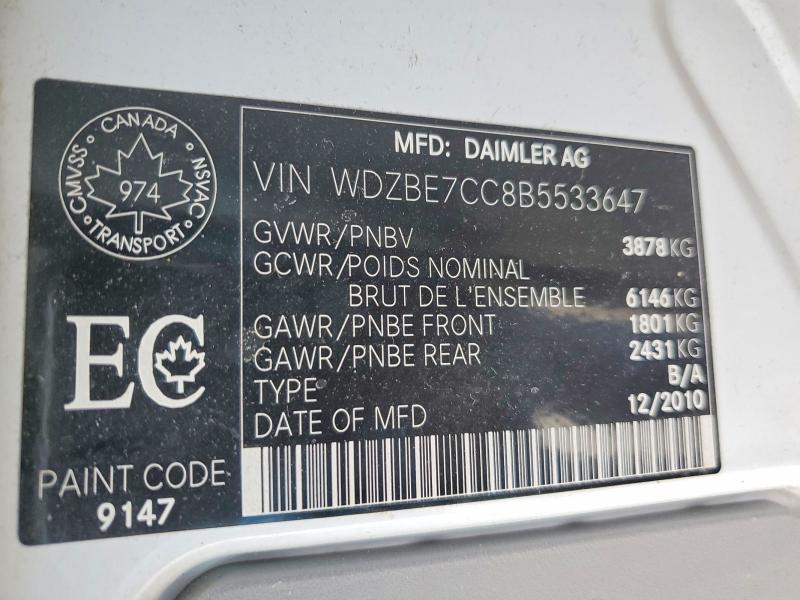 Aukcja sprzedaży 2011 Mercedes Benz Sprinter, vin: WDZBE7CC8B5533647, numer aukcji: 50150476