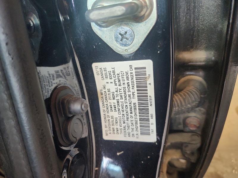 Продажа на аукционе авто 2013 Honda Civic, vin: 2HGFB6E51DH706926, номер лота: 51314506