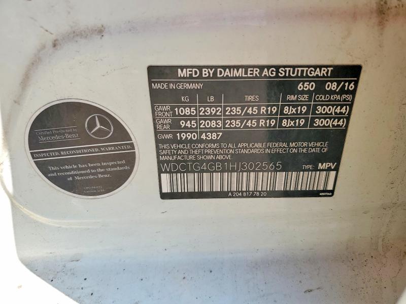 Продаж на аукціоні авто 2017 Mercedes-benz Gla, vin: WDCTG4GB1HJ302565, номер лоту: 48096146