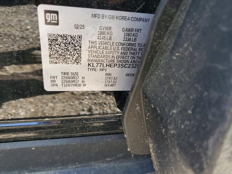 51380746 :رقم المزاد ، KL77LHEP3SC232536 vin ، 2025 Chevrolet Trax مزاد بيع