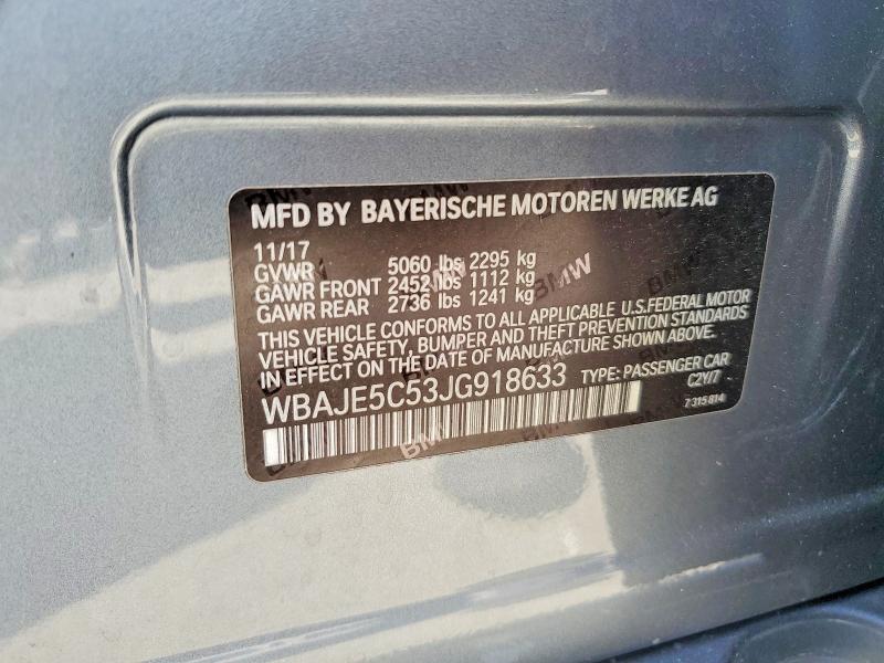 Продажа на аукционе авто 2018 Bmw 540, vin: WBAJE5C53JG918633, номер лота: 49333976